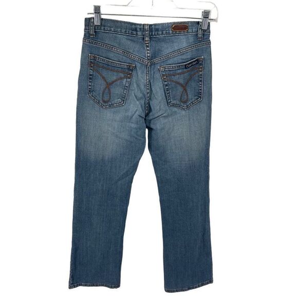 Calvin Klein Womens Straight Jeans Denim Stretch 5 Pocket Light Wash Blue Size 2 - Picture 11 of 11